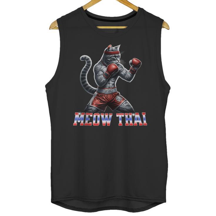 Muay Thai Cat Meow Thai Boxing Unisex Tank Top
