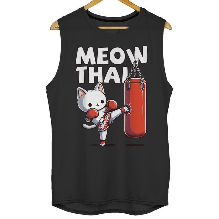 Muay Thai Cat Meow Thai Thai Boxing For Youth Muay Thai Unisex Tank Top