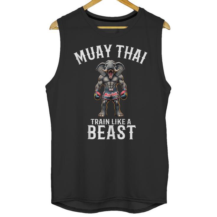 Muay Thai Elephant Kickboxing And Elephant Thai Unisex Tank Top