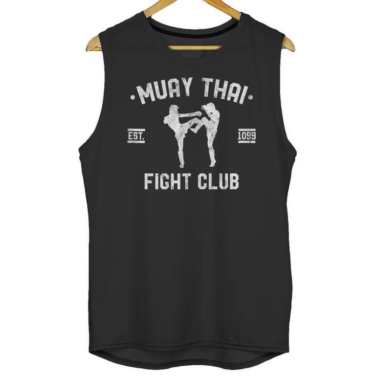 Muay Thai Fight Club Kickboxing Fighters  W Unisex Tank Top