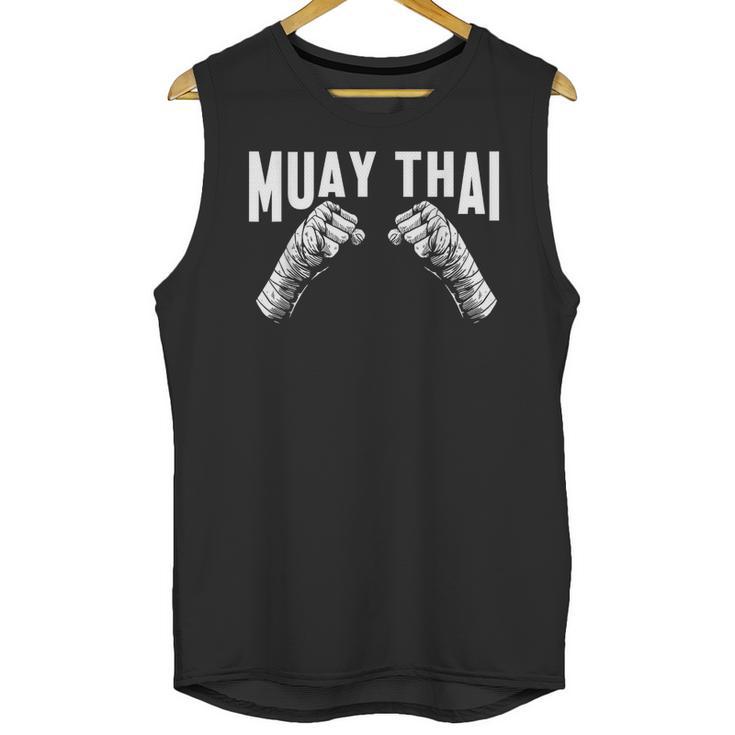 Muay Thai Fighter Fists MMA Club Martial Arts Fighting Coach Unisex Tank Top