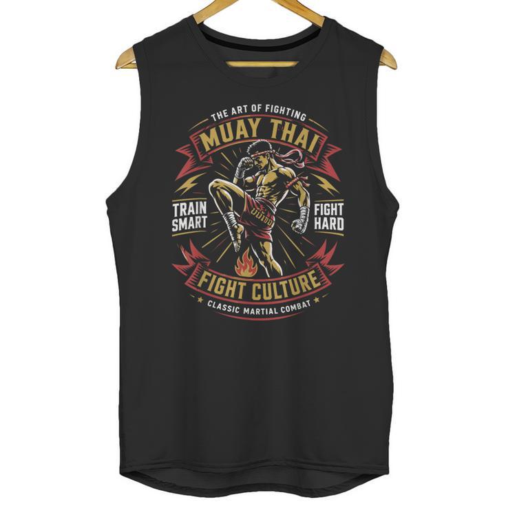Muay Thai Fighter Training Thai Boxing Coach Unisex Tank Top