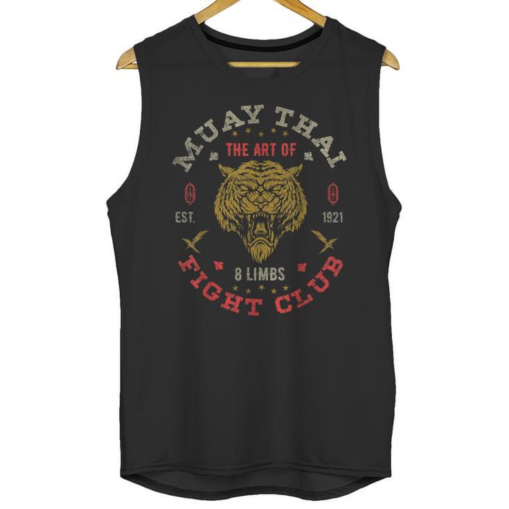 Muay Thai Fighter Vintage Tee Twin Tiger Art Of 8 Limbs Unisex Tank Top