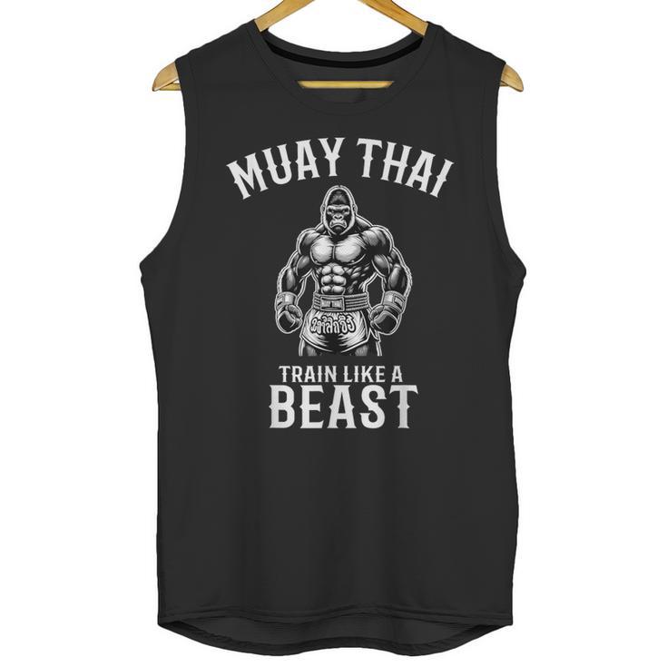 Muay Thai Gorilla Kickboxing And Gorilla Thai Boxing Unisex Tank Top
