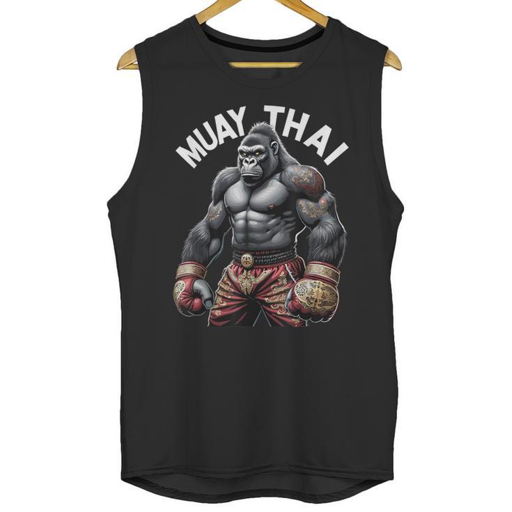 Muay Thai Gorilla Strength Power Fighter Unisex Tank Top