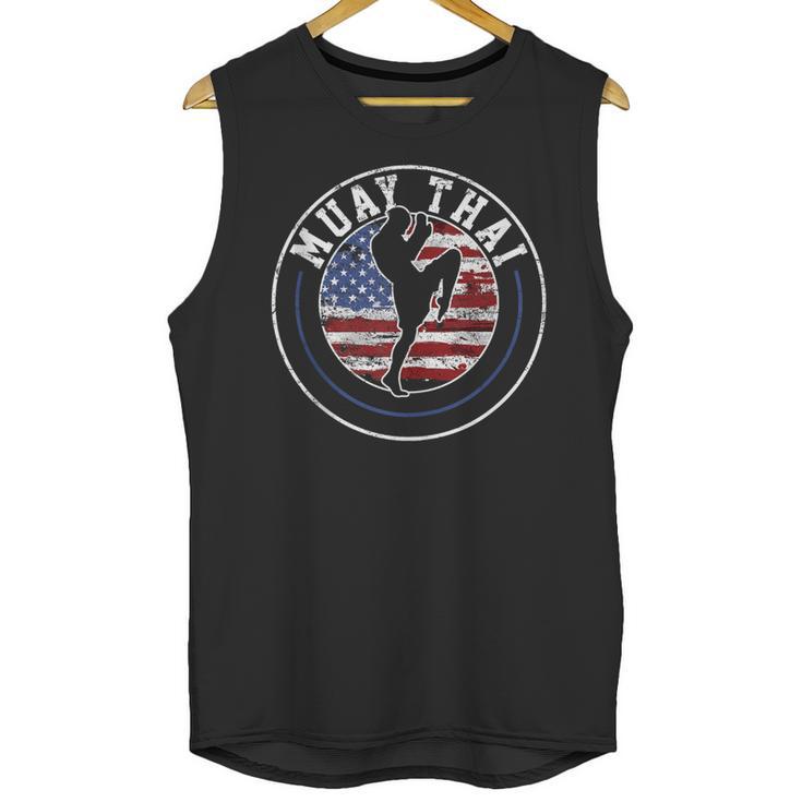 Muay Thai Kickboxing Vintage Unisex Tank Top
