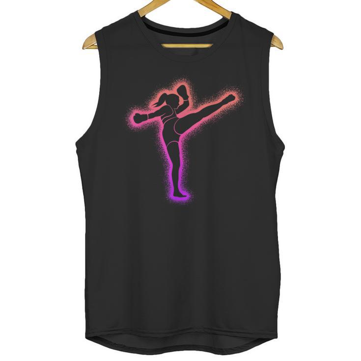 Muay Thai Martial Arts Kickboxer Women Girls Kickboxing Unisex Tank Top