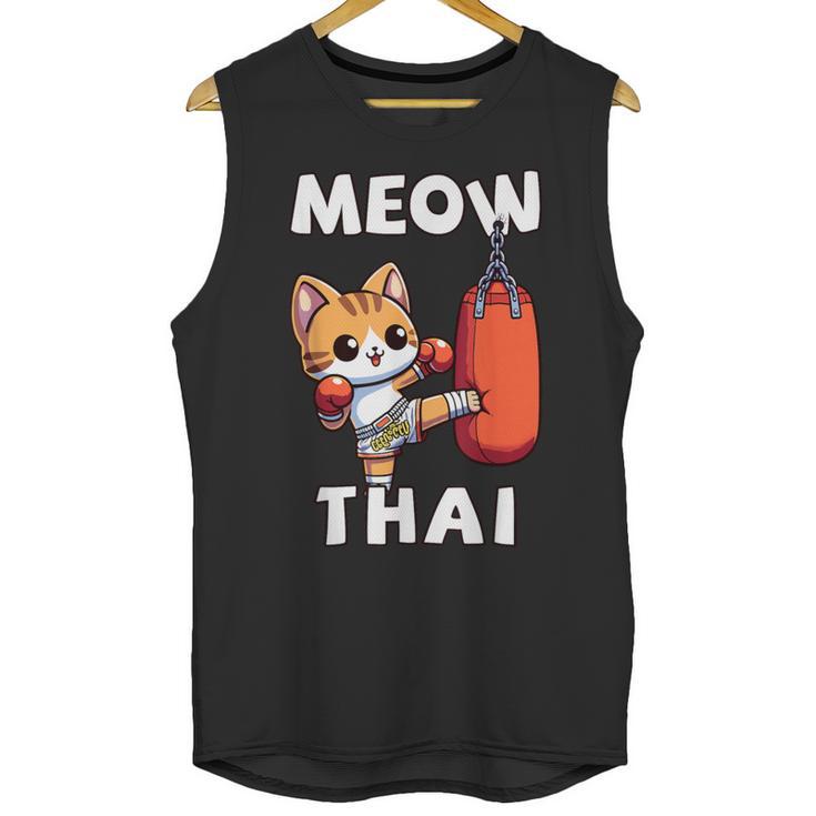 Muay Thai Meow Thai Thai Boxing For Boys Muay Thai Cat Unisex Tank Top