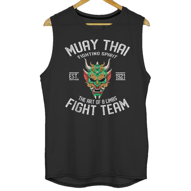 Muay Thai Oni Fight Team Kickboxing Unisex Tank Top