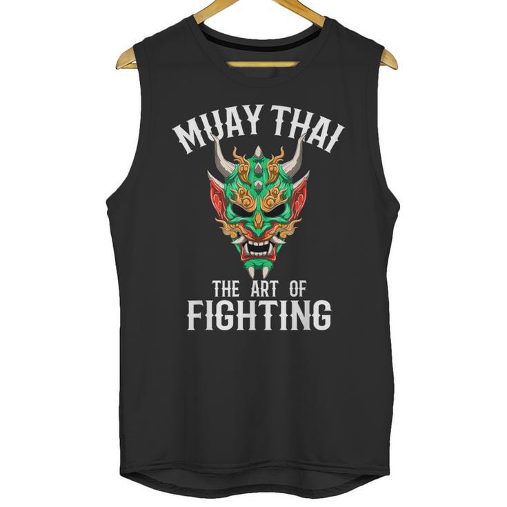 Muay Thai Oni Mask Thai Boxing And Kickboxing Unisex Tank Top