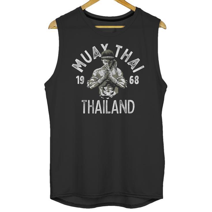 Muay Thai Thailand Vintage Tiger Fighter Training Small Unisex Tank Top