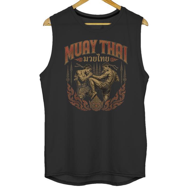 Muay Thai Vintage Thai Boxing Warrior Art Of 8 Limbs Unisex Tank Top