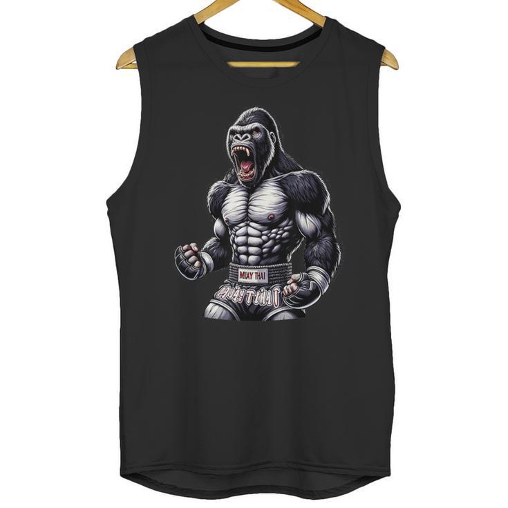 Strong Muay Thai Gorilla Thai Boxing And Fighting Unisex Tank Top