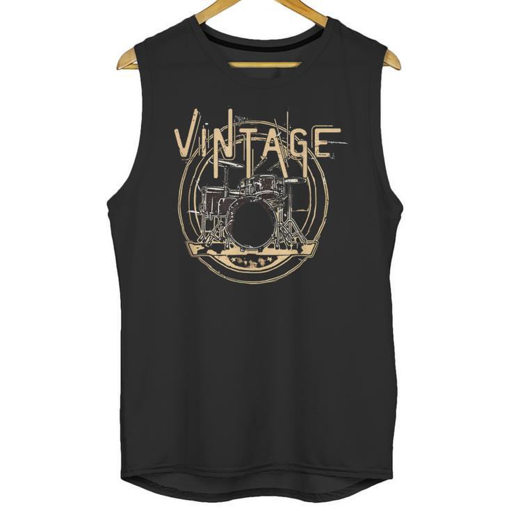 Vintage Drum Kit Unisex Tank Top