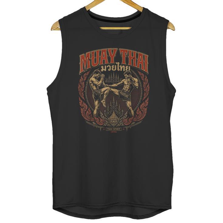 Vintage Muay Thai Bangkok Thailand Thai Boxing Art Unisex Tank Top