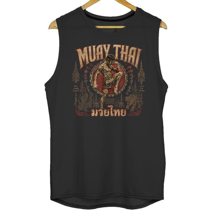 Vintage Muay Thai Wai Kru Thai Boxing Ritual Art Unisex Tank Top