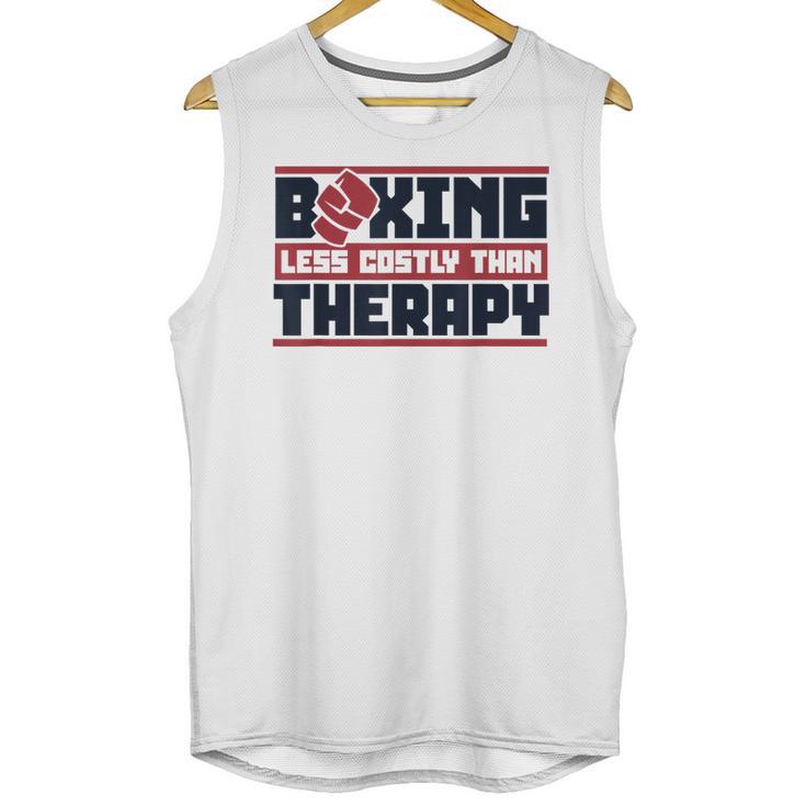Boxing Less Costly Than Therapy Muay Thai Boxing Unisex Tank Top