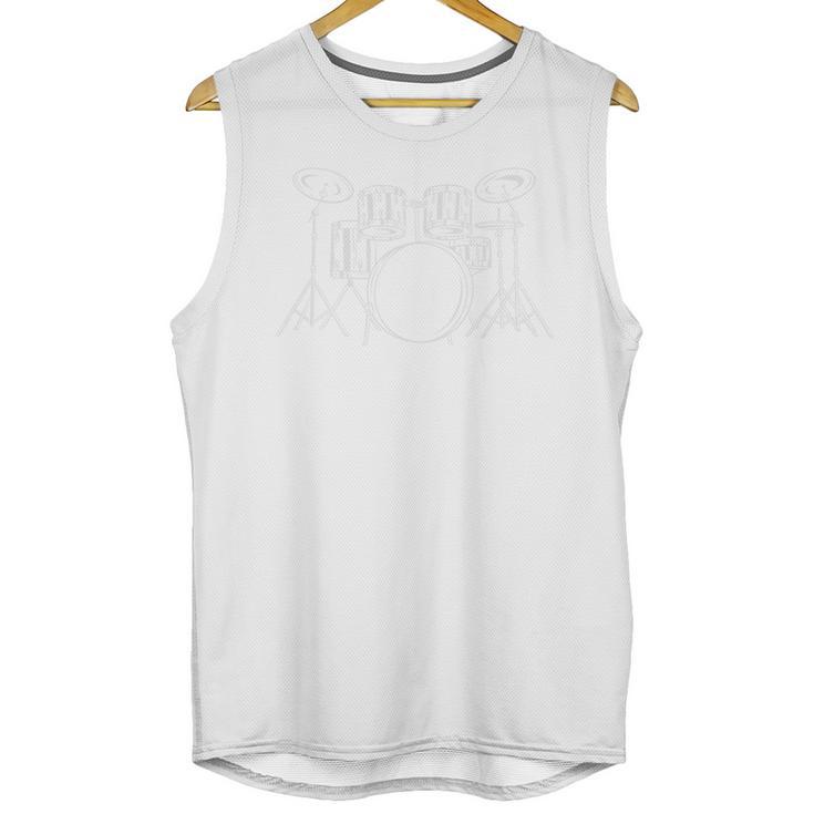 Drum Kit Minimalist Art For Drummer Pullover Unisex Tank Top