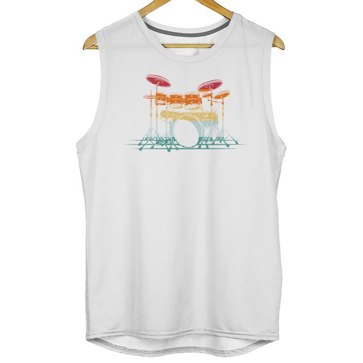 Drum Kit Musical Retro Instrument Musician Unisex Tank Top, trending gift