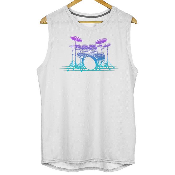 Drum Kit Set Drummer Premium Tri-Blend Unisex Tank Top