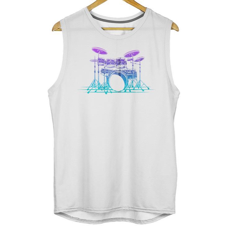 Drum Kit Set Drummer Zip Unisex Tank Top