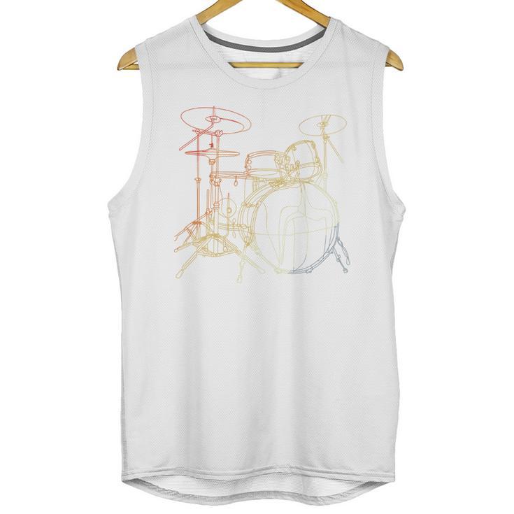 Drum Kit Vintage Look Music Concert Sweatshirt Unisex Tank Top