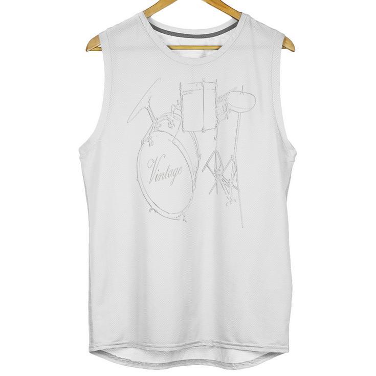 Drum Kit Vintage Drum Set Drummer Raglan Baseball Tee Unisex Tank Top