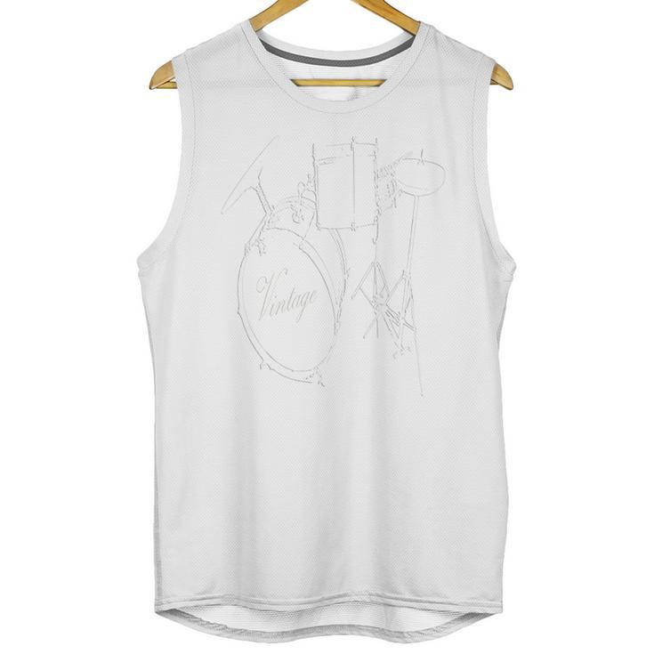 Drum Kit Vintage Drum Set Drummer Unisex Tank Top