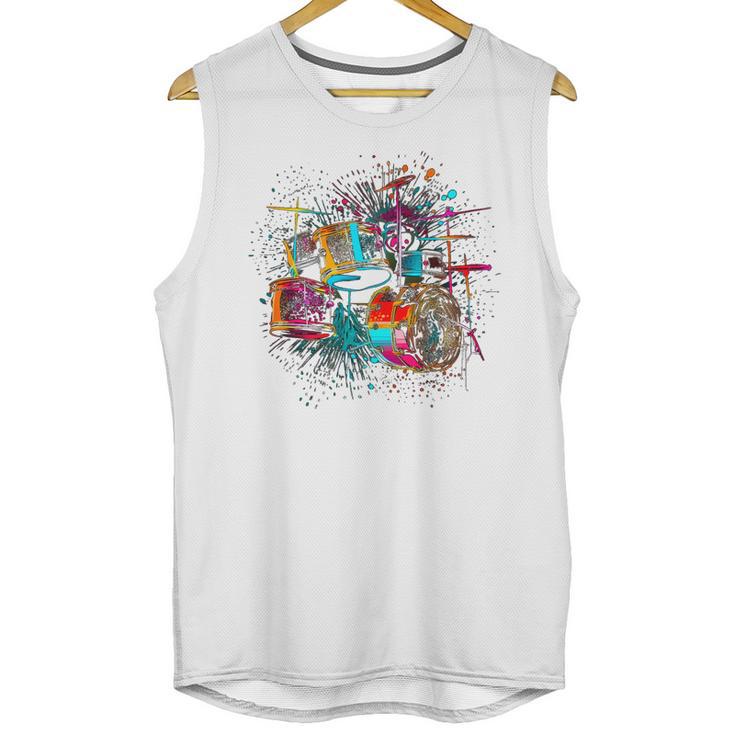 Drums Pop Art Drummer Drum Kit Unisex Tank Top