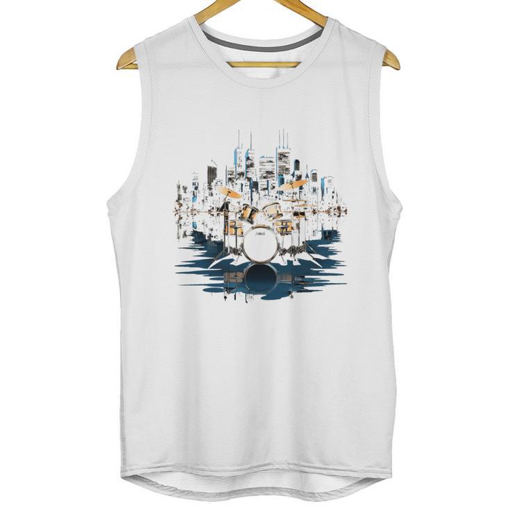 Drumset Drum Kit Music Drummer Drumming Unisex Tank Top