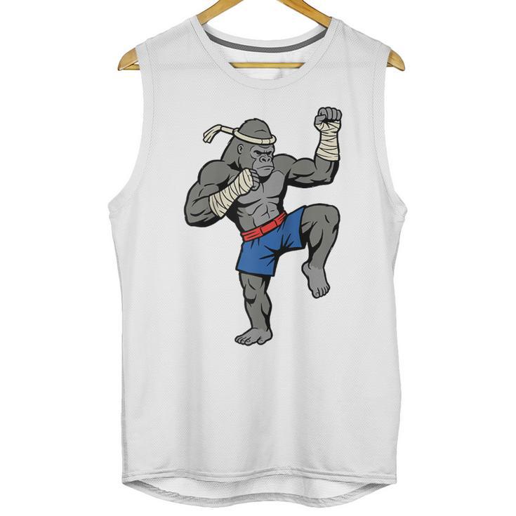 Gorilla Muay Thai Combat Sport Fighter Martial Arts 8 Limbs Raglan Baseball Tee Unisex Tank Top