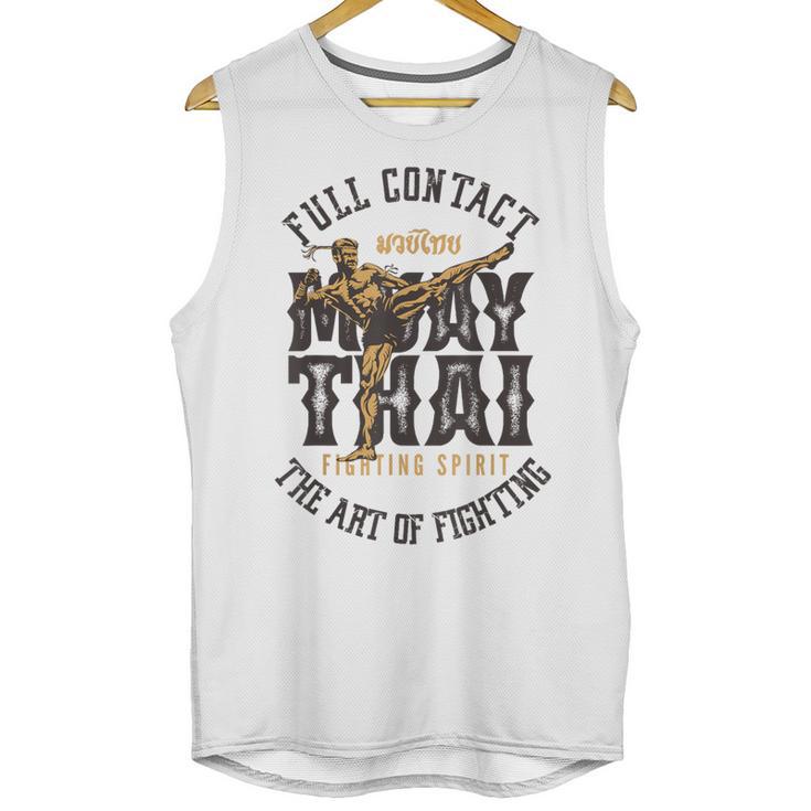 Muay Thai Fighter MMA Full Contact Retro Kickboxing Unisex Tank Top