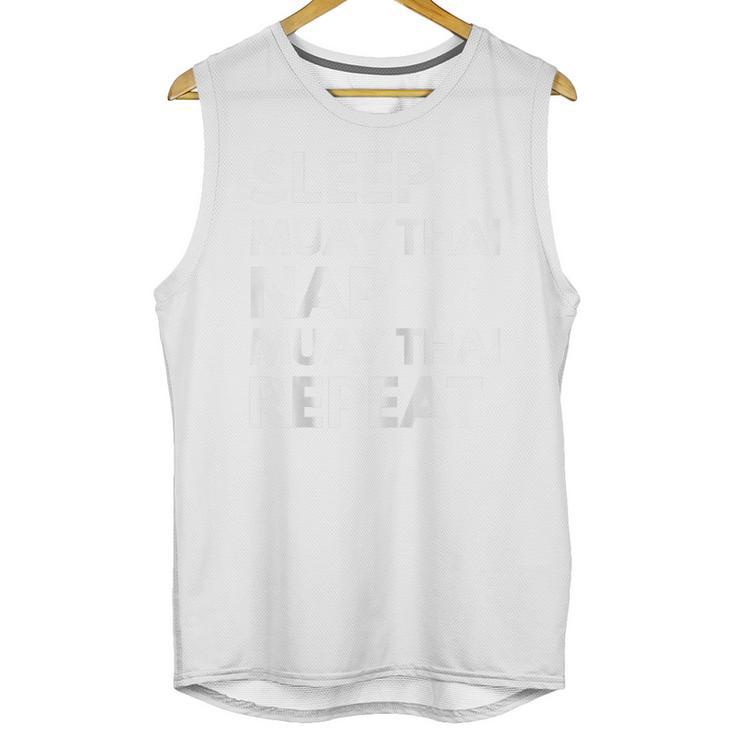 Sleep Nap Muay Thai Repeat Lover Martial Arts Raglan Baseball Tee Unisex Tank Top
