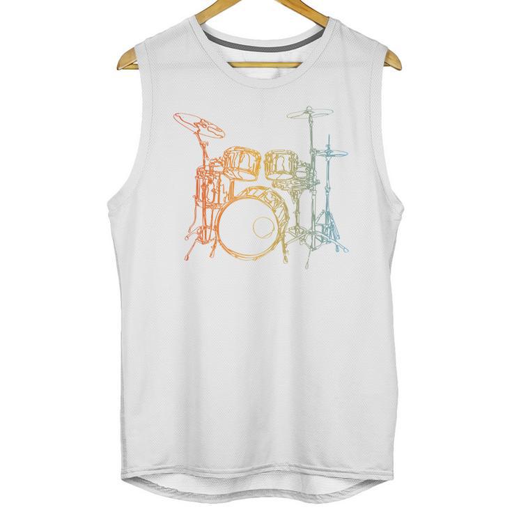 Vintage Drummer Drum Kit Unisex Tank Top