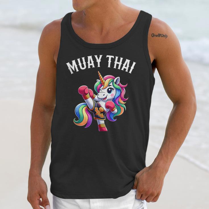 Cute Muay Thai Unicorn Unisex Tank Top