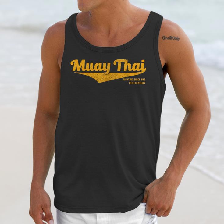 Distressed Muay Thai Kickboxing MMA BJJ Thailand T-Shirt Unisex Tank Top