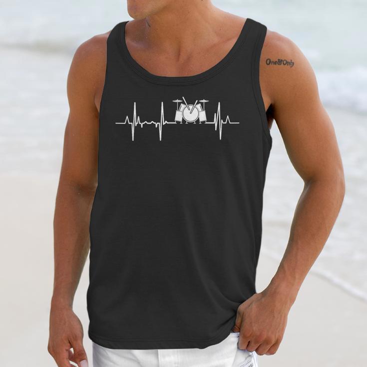 Drum Kit Cardiogram Drum Musician ECG Unisex Tank Top