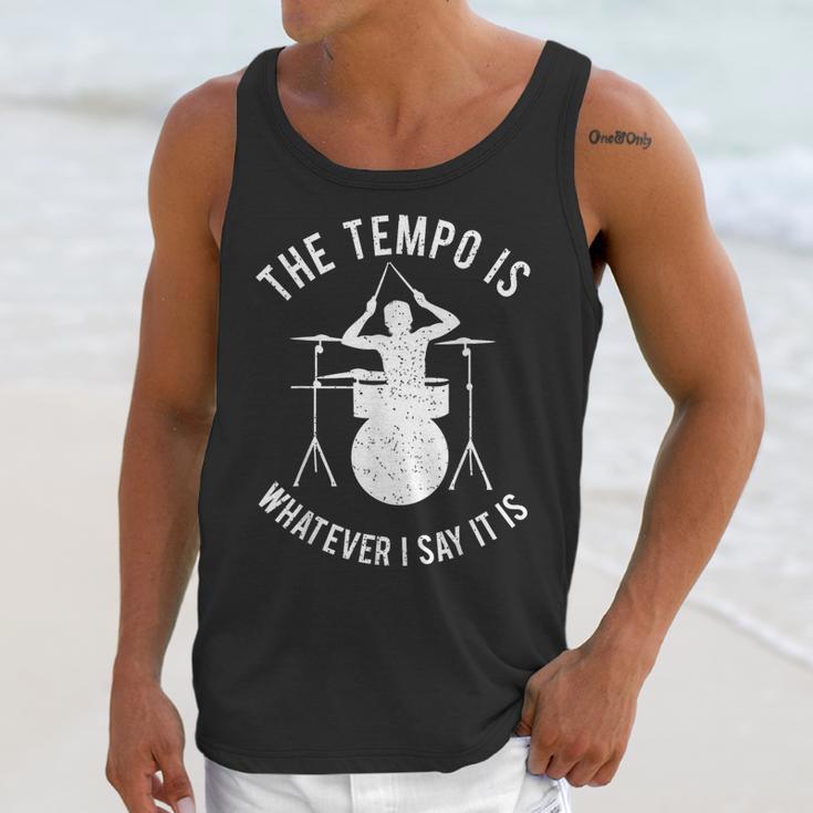 Drum Kit Graphic For a Drummer With Percussion Instruments Unisex Tank Top Drum Kit Graphic For a Drummer With Percussion Instruments Unisex Tank Top