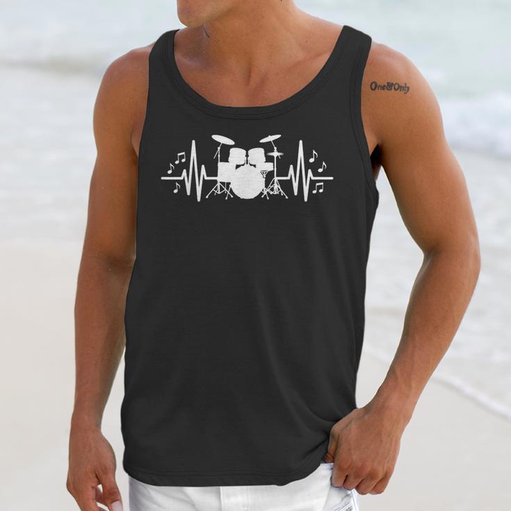 Drum Kit Heartbeat Drummer Music Lover EKG Pulse Set Note Unisex Tank Top Drum Kit Heartbeat Drummer Music Lover EKG Pulse Set Note Unisex Tank Top