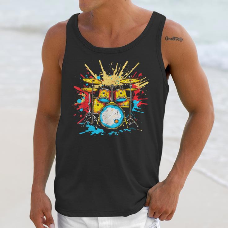 Drum Kit Steamwave Music Band Unisex Tank Top