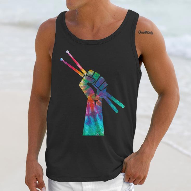 Drummer Drum Kit Tie Dye Hippie Drummer Unisex Tank Top Drummer Drum Kit Tie Dye Hippie Drummer Unisex Tank Top