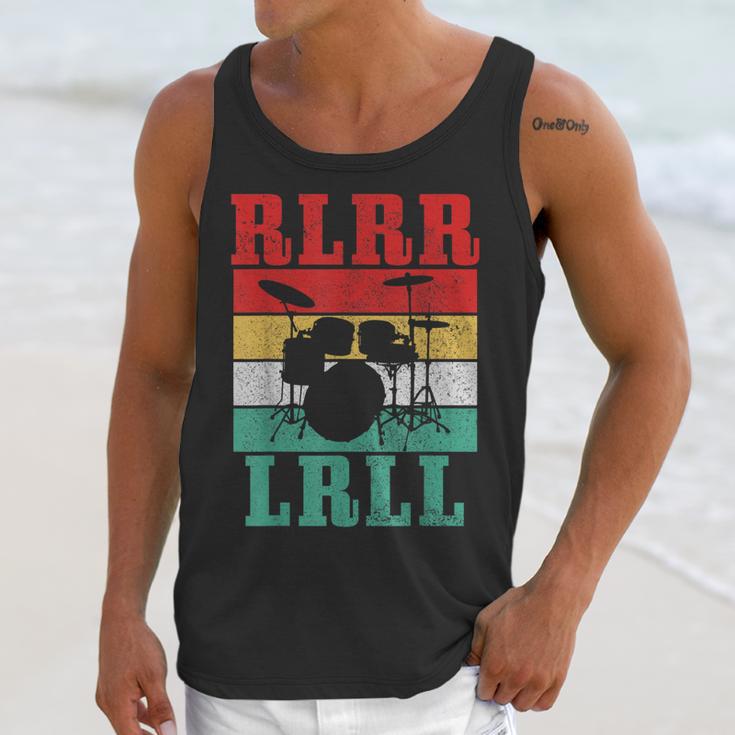 Drummer RLRR LRLL Vintage Drum Kit Unisex Tank Top