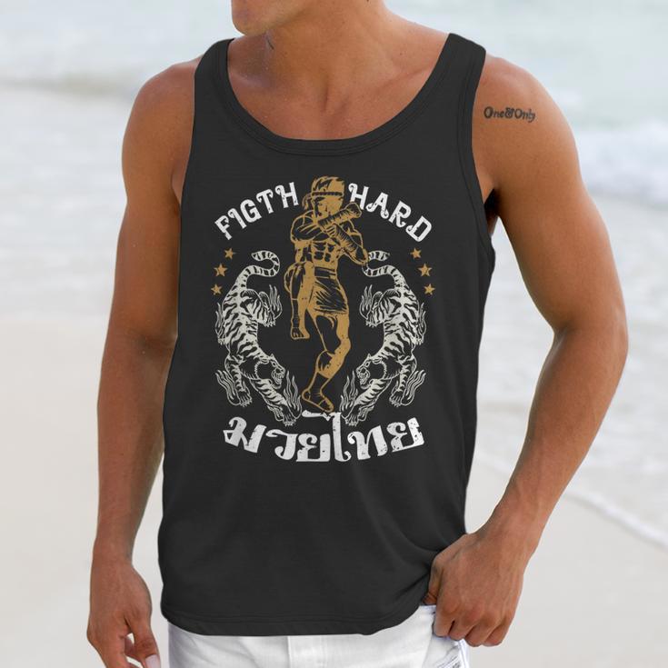 Fight Hard Traditional Fighter Muay Thai Unisex Tank Top