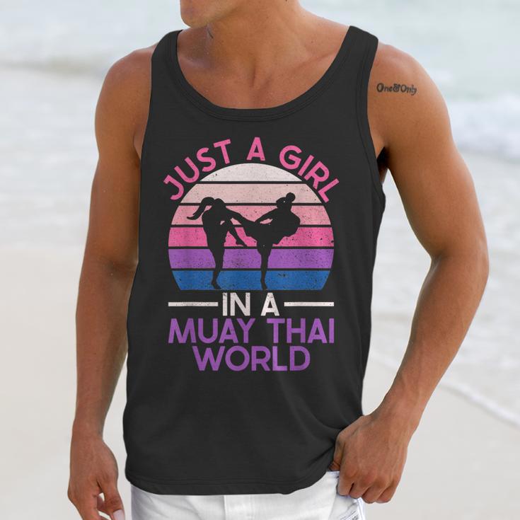 Just A Girl In A Muay Thai World Muay Thai Boxing Unisex Tank Top