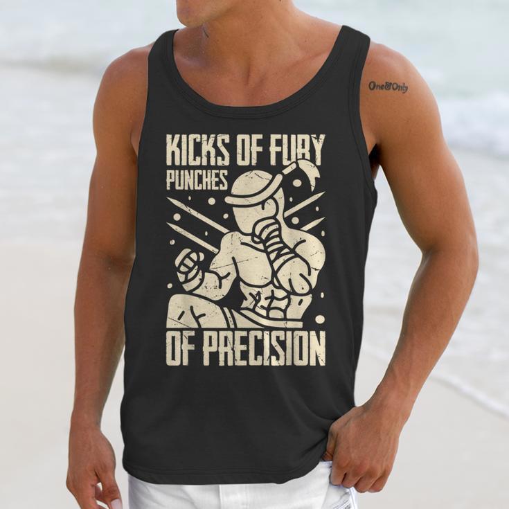 Kicks Of Fury Punches Of Precision Muay Thai Unisex Tank Top Kicks Of Fury Punches Of Precision Muay Thai Unisex Tank Top