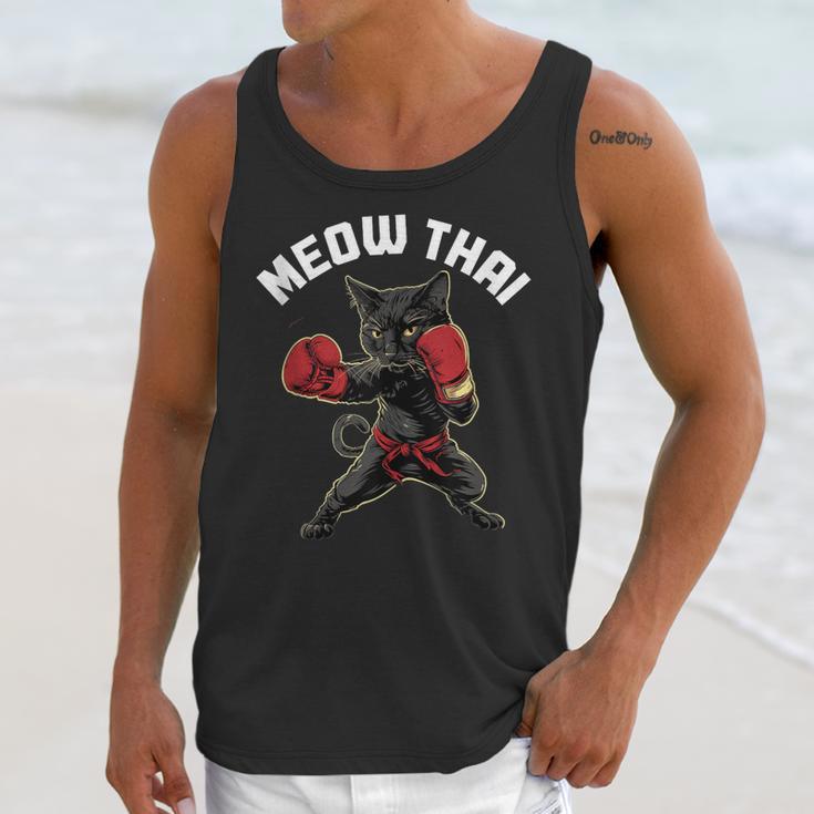 Meow Thai Muay Thai Boxing Cat Martial Arts MMA Boxer Unisex Tank Top Meow Thai Muay Thai Boxing Cat Martial Arts MMA Boxer Unisex Tank Top