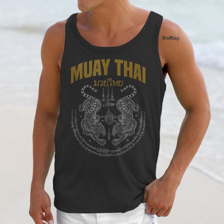 Muay Thai Art Twin Tigers Muay Thai Fighter MMA Martial Arts Unisex Tank Top Muay Thai Art Twin Tigers Muay Thai Fighter MMA Martial Arts Unisex Tank Top