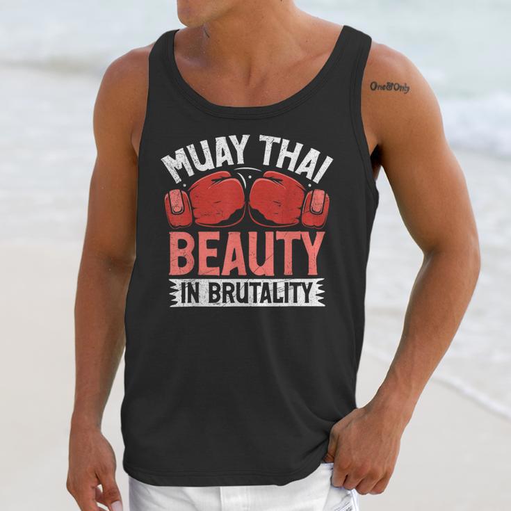 Muay Thai Beauty In Brutality Muay Thai Unisex Tank Top Muay Thai Beauty In Brutality Muay Thai Unisex Tank Top