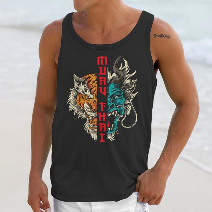 Muay Thai Thai Boxing Dragon Tiger Unisex Tank Top Muay Thai Thai Boxing Dragon Tiger Unisex Tank Top