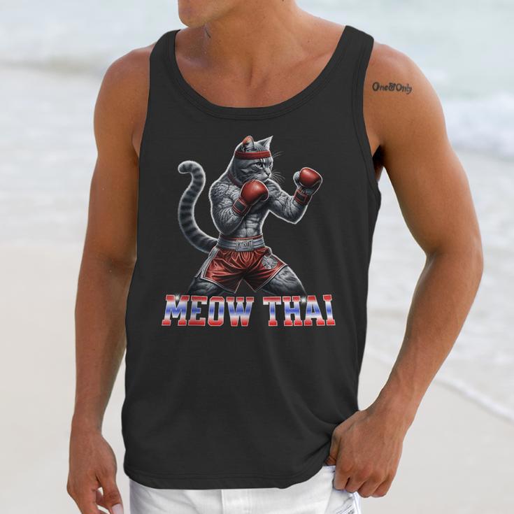 Muay Thai Cat Meow Thai Boxing Unisex Tank Top